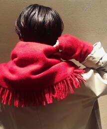 【美品】GLEN GORDON　 SIDE FRINGE SCARF（S） Gren Gordon, グレンゴードン, NGS1752, Side Fringe Scarf
