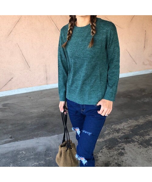 copine（コピン）の「【期間限定価格】ラウンドネックニットプルオーバー（3color）【クリックポスト対象商品】（ニット/セーター・レディース・その他）」の4枚目の写真