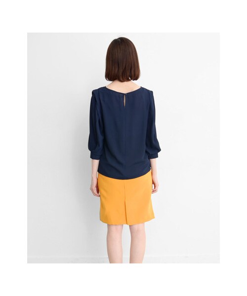 KBF（ケイビーエフ）の「KBF+ 袖ボリュームトップス（トップス・レディース・ネイビー/ミント/オフ・one）」の8枚目の写真