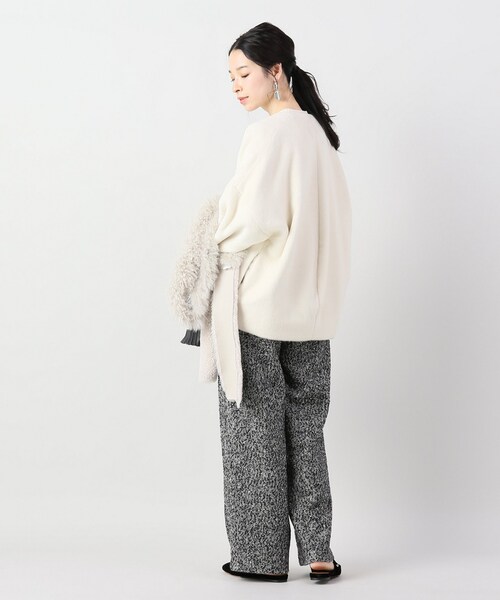 VERMEIL par iena ベビーアルパカジャケット◆ 白 ウール VERMEIL par iena（ヴェルメイユパーイエナ）の「ベビーアルパカ