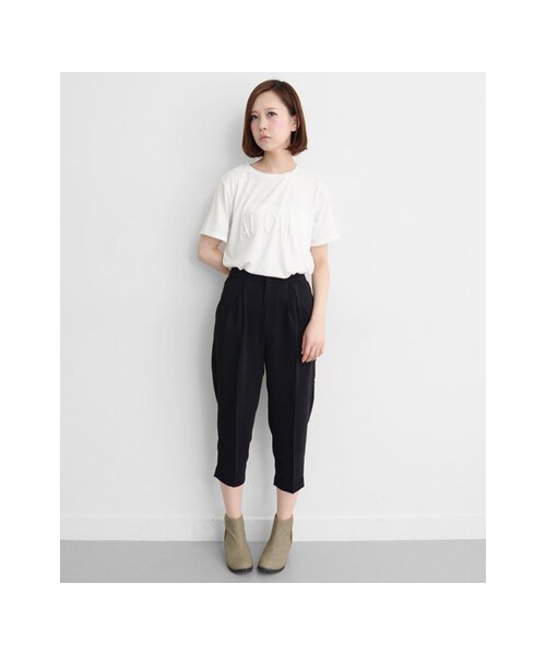 KBF（ケイビーエフ）の「クロップドパンツ（パンツ・レディース・ブラック/ブルー/アイボリー・one）」の4枚目の写真