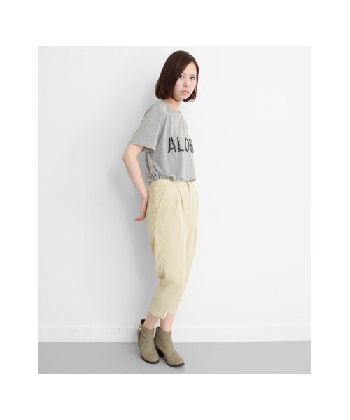 KBF（ケイビーエフ）の「クロップドパンツ（パンツ・レディース・ブラック/ブルー/アイボリー・one）」の6枚目の写真