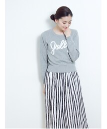 earth music&ecology | Jollyレースロゴニットプルオーバー(トップス)