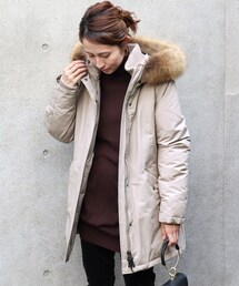 FRAMeWORK（フレームワーク）の「HOX ミドルニットフードダウン