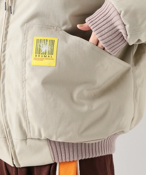 JOURNAL STANDARD（ジャーナルスタンダード）の「【BRUMAL】ダウンボンバー（ジャケット/アウター・ベージュ/XS/S）」の12枚目の写真