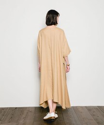 美品　カレンソロジー　リネン混　オールインワンワンピース　バックリボン 美品 カレンソロジー リネン混 オールインワンワンピース バック