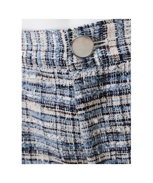 31 Sons de mode（トランテアン　ソン　ドゥ　モード）の「ツイードショートパンツ（パンツ・レディース・ピンク/ブルー・３６/３８）」の6枚目の写真