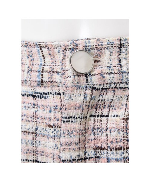 31 Sons de mode（トランテアン　ソン　ドゥ　モード）の「ツイードショートパンツ（パンツ・レディース・ピンク/ブルー・３６/３８）」の7枚目の写真