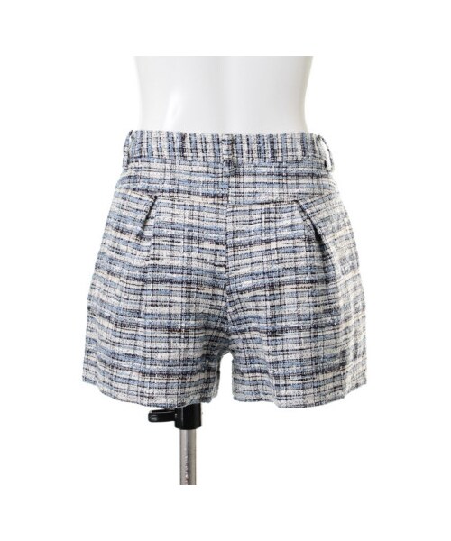 31 Sons de mode（トランテアン　ソン　ドゥ　モード）の「ツイードショートパンツ（パンツ・レディース・ピンク/ブルー・３６/３８）」の4枚目の写真