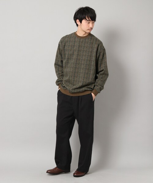 SENSE OF PLACE by URBAN RESEARCH(センスオブプレイスバイアーバンリサーチ)の「タックワイドスラックス(パンツ・メンズ・BLACK/ORANGE・M/L)」の4枚目の写真