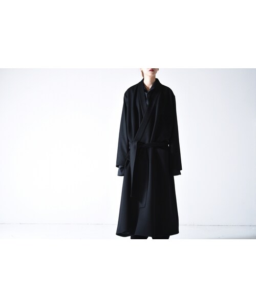 BISHOOL(ビシュール)の「BISHOOL Heavy Wool KIMONO Coat(その他アウター・レディース・ブラック・F)」の1枚目の写真