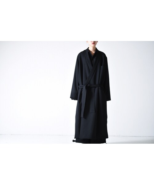 BISHOOL Wool Gabardine KIMONO Coat seven-health.com