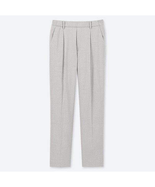 UNIQLO（ユニクロ）の「EZYタックアンクルパンツ（丈長め71cm）（その他パンツ・レディース・BLACK 09/NAVY 69/NATURAL 30/GRAY 03・XXL/XL/M/XS/L/3XL/S）」の2枚目の写真