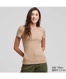 UNIQLO | リブクルーネックＴ（半袖）(Tシャツ/カットソー)