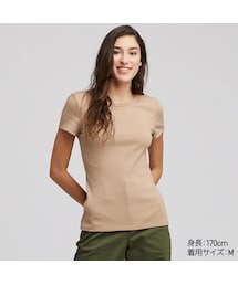 UNIQLO | リブクルーネックＴ（半袖）(Tシャツ/カットソー)