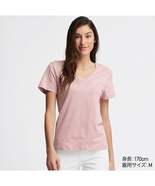 ユニクロ ユニクロ の スーピマコットンvネックｔ 半袖 Tシャツ カットソー Wear