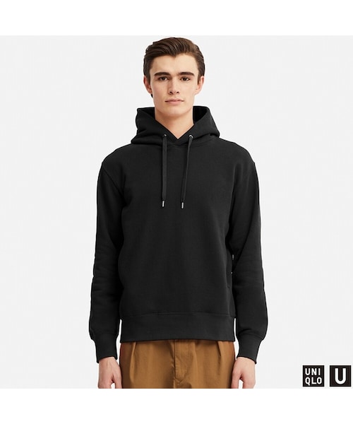 UNIQLO（ユニクロ）の「スウェットプルパーカ（長袖）（パーカー・メンズ・BLUE 67/PURPLE 74/BLACK 09/YELLOW 46/GRAY 03・L/M/S/XXL/XL）」の2枚目の写真