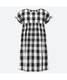 UNIQLO | GIRLS チェックワンピース（半袖）(ワンピース)