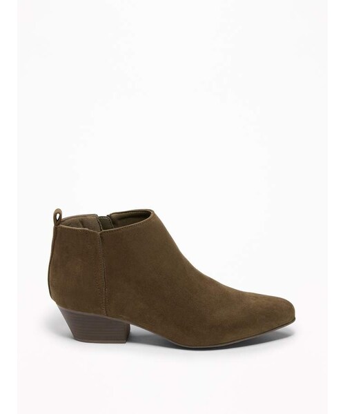 OLD NAVY（オールドネイビー）の「Sueded Ankle Boots for Women（ブーツ・レディース・Black/English Rose/New Taupe/Olive/Sidewalk Ends・Regular 6/Regular 7/Regular 8/Regular 9/Regular 10/Regular 11/Regular 7 1/2/Regular 8 1/2/Regular 9 1/2）」の6枚目の写真