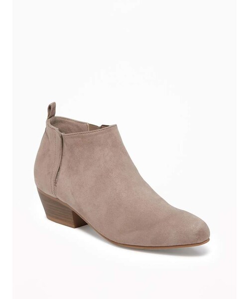 OLD NAVY（オールドネイビー）の「Sueded Ankle Boots for Women（ブーツ・レディース・Black/English Rose/New Taupe/Olive/Sidewalk Ends・Regular 6/Regular 7/Regular 8/Regular 9/Regular 10/Regular 11/Regular 7 1/2/Regular 8 1/2/Regular 9 1/2）」の7枚目の写真