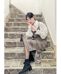 HOTPING | サイドスリットチェックキャミワンピース(ワンピース)
