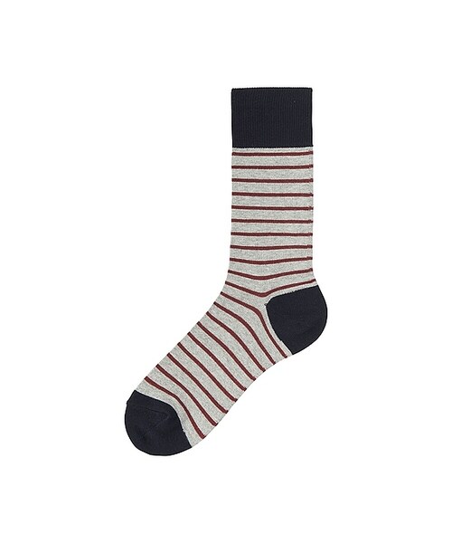 UNIQLO（ユニクロ）の「ボーダーソックス（ソックス/靴下・メンズ・NAVY 69/BLACK 09/GRAY 03/OFF WHITE 01・フリー）」の4枚目の写真