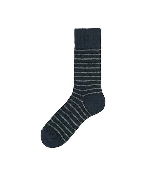 UNIQLO（ユニクロ）の「ボーダーソックス（ソックス/靴下・メンズ・NAVY 69/BLACK 09/GRAY 03/OFF WHITE 01・フリー）」の3枚目の写真