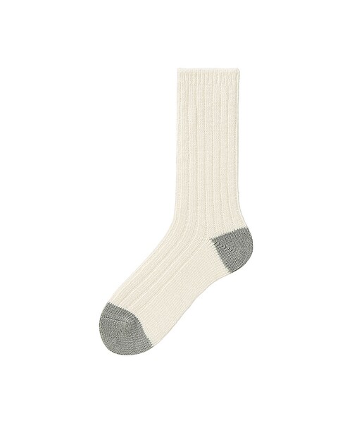 UNIQLO（ユニクロ）の「スラブリブソックス（ソックス/靴下・メンズ・GRAY 07/RED 16/WHITE 00/BLACK 09・フリー）」の2枚目の写真