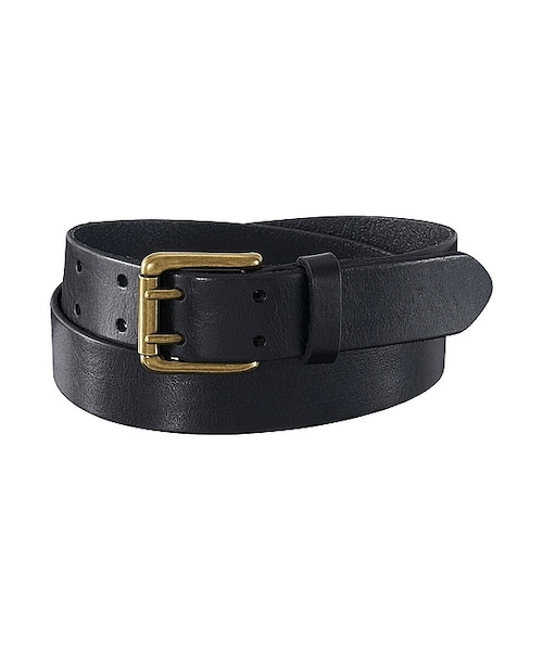 UNIQLO（ユニクロ）の「イタリアンレザーダブルホールベルト（ベルト・メンズ・DARK BROWN 38/BLACK 09・M/L）」の2枚目の写真
