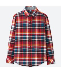 UNIQLO | BOYS フランネルチェックシャツ（長袖）(シャツ/ブラウス)