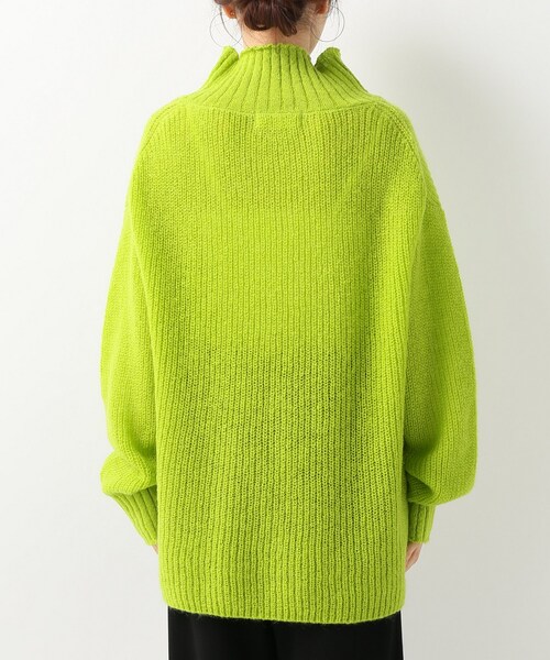 SLOBE IENA（スローブイエナ）の「SLOBE citron. ネオンカラーモヘヤニット◆（トップス・グリーン/フリー）」の5枚目の写真