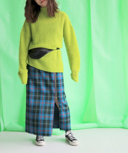 SLOBE IENA（スローブイエナ）の「SLOBE citron. ネオンカラーモヘヤニット◆（トップス・グリーン/フリー）」の18枚目の写真