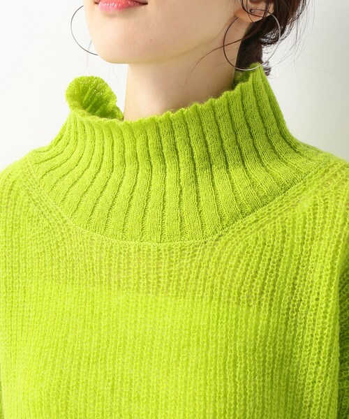 SLOBE IENA（スローブイエナ）の「SLOBE citron. ネオンカラーモヘヤニット◆（トップス・グリーン/フリー）」の8枚目の写真