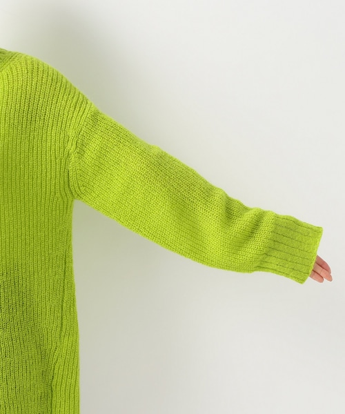 SLOBE IENA（スローブイエナ）の「SLOBE citron. ネオンカラーモヘヤニット◆（トップス・グリーン/フリー）」の6枚目の写真