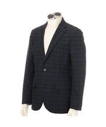 マッキントッシュ フィロソフィー リネン テーラード ブラックウォッチ 38R マッキントッシュ フィロソフィー リネン テーラード ブラック