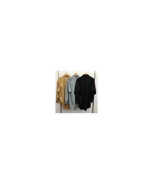 sulvam（サルバム）の「sulvam[サルバム]　GABARDINE STAND COLLAR SHIRT（シャツ/ブラウス・レディース・ブラック・S/M）」の2枚目の写真