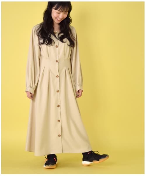 W Closet ダブルクローゼット の スクエアネックウエストタックワンピース ワンピース ドレス Wear