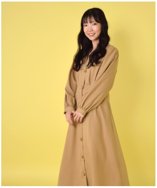 ◆JIGOTT(ジゴット)スクエアネックダブルボタンワンピース w closet(ダブルクローゼット)の「スクエアネックウエスト