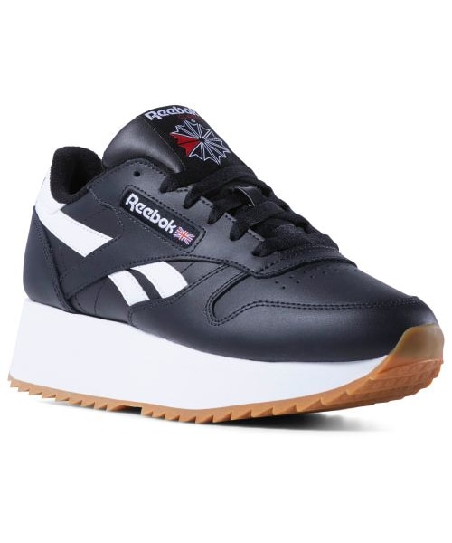 Reebok（リーボック）の「クラシックレザー [CL LTHR DOUBLE EF]（その他・ブラック/ホワイト/プライマルレッド/プライマルレッド/ホワイト/クラッシュドコバルト）」の2枚目の写真