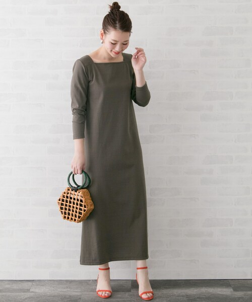 Le Minor（ルミノア）の「Le minor スクエアネックマキシワンピース  