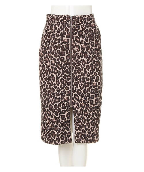 INGNI（イング）の「【春の新作】レオパード柄ジップナロー／スカート（スカート・レディース・ﾍﾞｰｼﾞｭ/ﾋｮｳ・M）」の8枚目の写真