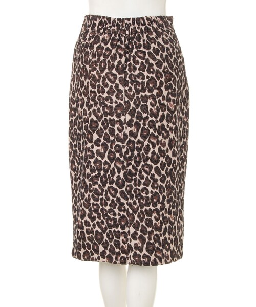 INGNI（イング）の「【春の新作】レオパード柄ジップナロー／スカート（スカート・レディース・ﾍﾞｰｼﾞｭ/ﾋｮｳ・M）」の2枚目の写真