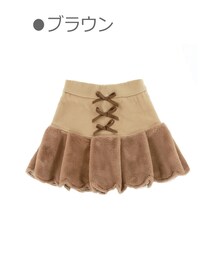 Bobon21 | ふわモコ熊さんボアスカート-全１色-(スカート)