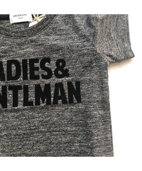 cache cache（カシュ カシュ）の「ARCH&LINE　SLUB LADIES  GENTLMAN TEE（GREY）kids（Tシャツ/カットソー・キッズ・その他）」の2枚目の写真