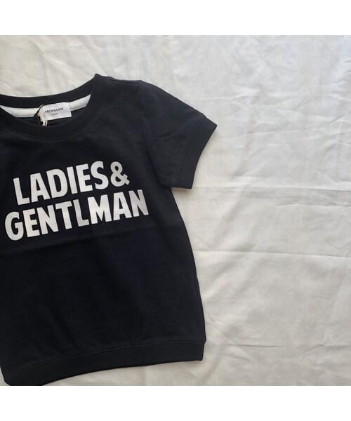 cache cache（カシュ カシュ）の「ARCH&LINE　SLUB LADIES  GENTLMAN　TEE（NAVY）kids（Tシャツ/カットソー・キッズ・その他）」の2枚目の写真