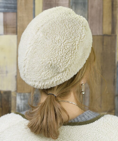 OVERRIDE（オーバーライド）の「override Boa Beret（帽子・レディース・WHITE(06)/NAVY(71)/BROWN(91)）」の6枚目の写真