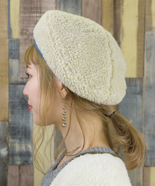 OVERRIDE（オーバーライド）の「override Boa Beret（帽子・レディース・WHITE(06)/NAVY(71)/BROWN(91)）」の5枚目の写真