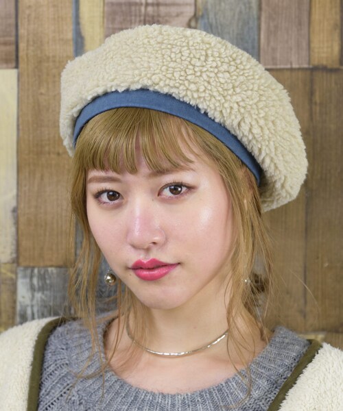 OVERRIDE（オーバーライド）の「override Boa Beret（帽子・レディース・WHITE(06)/NAVY(71)/BROWN(91)）」の2枚目の写真