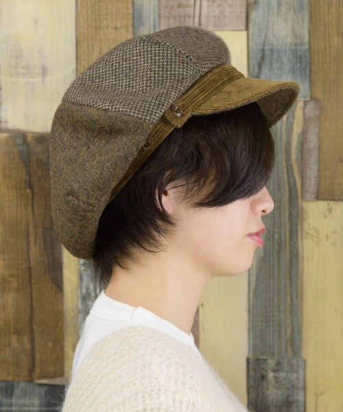 OVERRIDE（オーバーライド）の「override Patchy Baker Cap（帽子・レディース・NAVY(71)/BROWN(91)）」の4枚目の写真