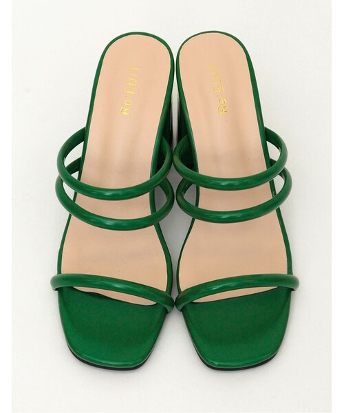 Re:EDIT（リエディ）の「エナメルメニーベルトブリッジソールサンダル（シューズ・レディース・ブラック/キャメル/シルバー/ゴールド/グリーン/テラコッタ・S/M/L/LL）」の9枚目の写真